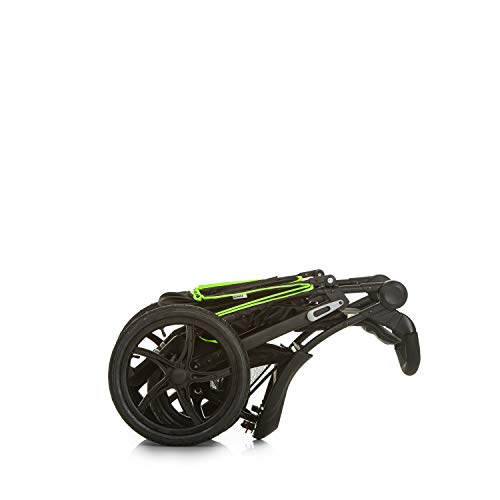 Hauck Kinder Buggy Runner, Große Luftreifen 3 Rad, Bis 25 kg, Schwarz Neon Gelb