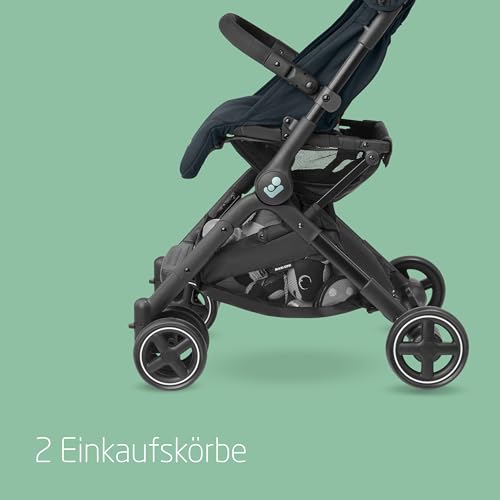 Maxi-Cosi Lara2 Baby Kinderwagen, 0–4 Jahre, 0–22 kg, federleichter, kompakter Buggy, 3 Liegepositionen, Essential Graphite