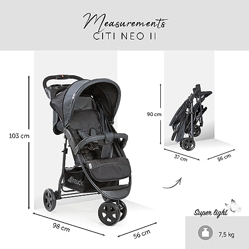 hauck Kinderwagen Citi Neo II Dreirad Buggy bis 25 kg belastbar, (Caviar/Stone)