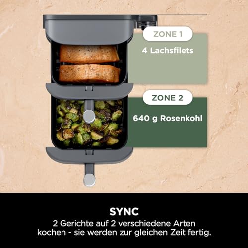 Ninja Double Stack XL Air Fryer Heißluftfritteuse, 9,5L Airfryer