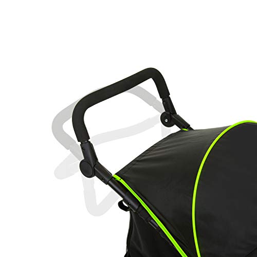 Hauck Kinder Buggy Runner, Große Luftreifen 3 Rad, Bis 25 kg, Schwarz Neon Gelb