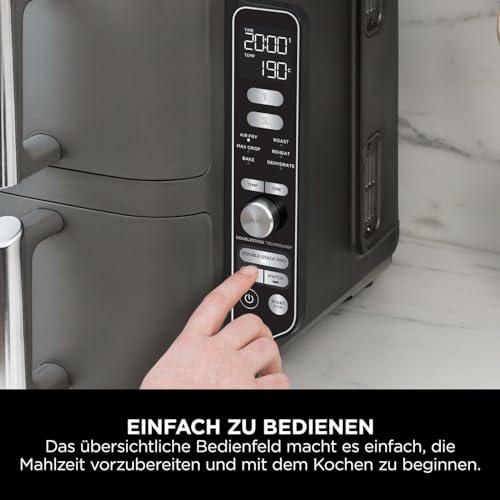 Ninja Double Stack XL Air Fryer Heißluftfritteuse, 9,5L Airfryer