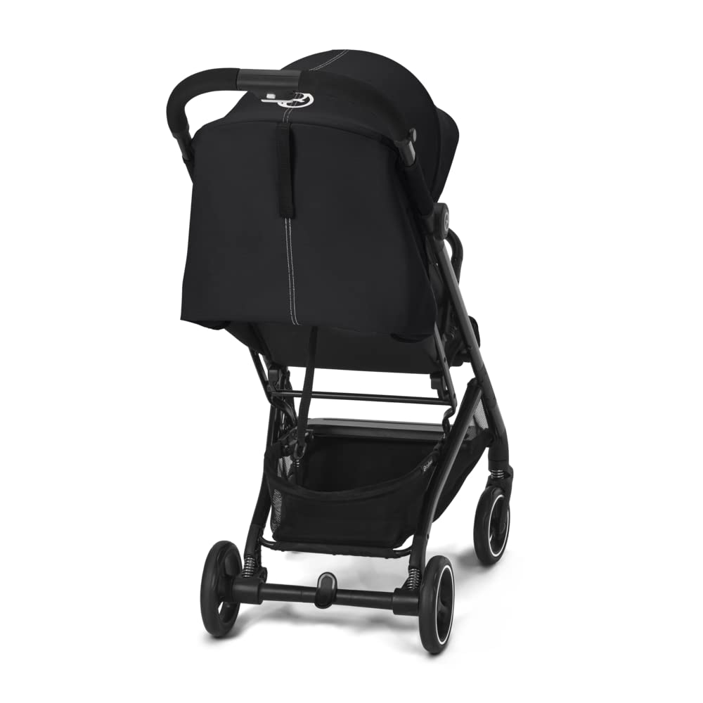 Cybex Gold Kinderwagen Beezy mit One-Pull Harness, Moon Black (Schwarz)