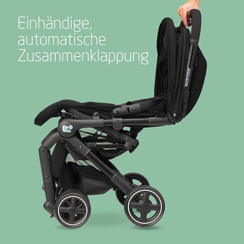 Maxi-Cosi Lara2 Baby Kinderwagen, 0–4 Jahre, 0–22 kg, federleichter, kompakter Buggy, 3 Liegepositionen, Essential Black