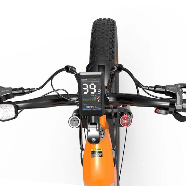 LANKELEISI | MG600 All-Terrain-Elektro-Mountainbike: 1000 W Leistung, 150 km Reichweite, 26-Zoll-Fettreifen (Orange)