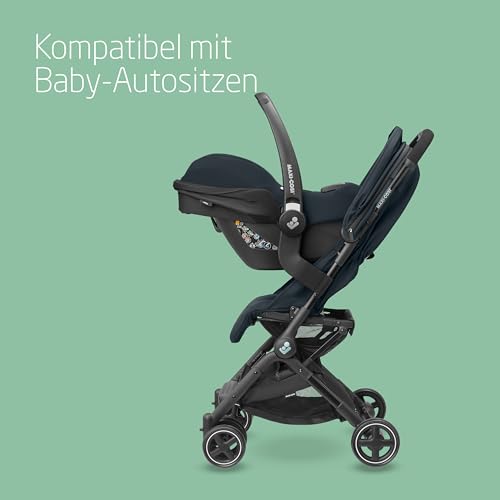 Maxi-Cosi Lara2 Baby Kinderwagen, 0–4 Jahre, 0–22 kg, federleichter, kompakter Buggy, 3 Liegepositionen, Essential Graphite