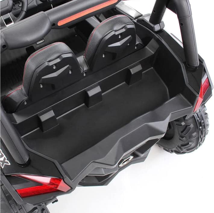 FINOOS Elektroauto für Kinder UTV-MX Buggy 24V, kinderauto 2 Sitzer, 2-7 Jahre (Schwarz)