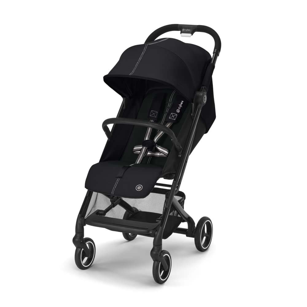 Cybex Gold Kinderwagen Beezy mit One-Pull Harness, Moon Black (Schwarz)