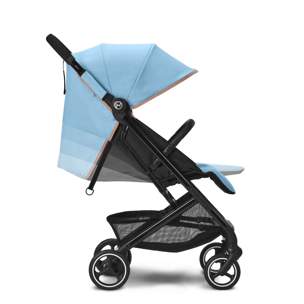 Cybex Gold Kinderwagen Beezy mit One-Pull Harness, Beach Blue (Blau)