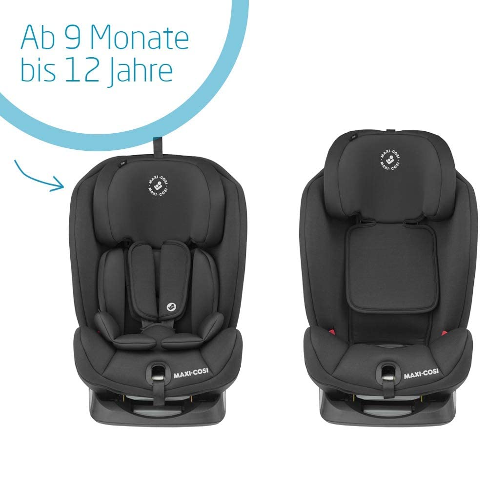 Maxi-Cosi Titan Mitwachsender Kindersitz, 9-36 kg, 9 Monate-12 Jahre, Baby Autositz, Basic Black