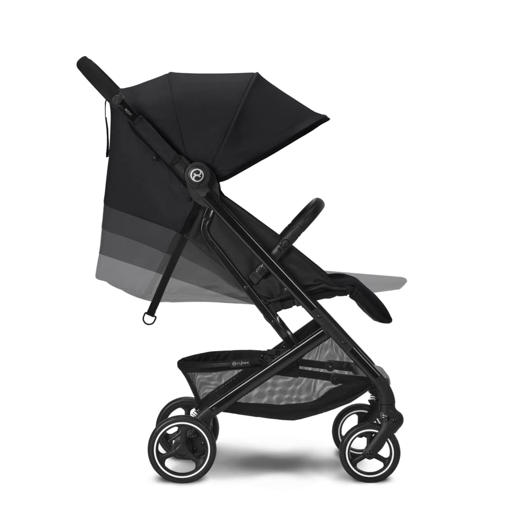 Cybex Gold Kinderwagen Beezy mit One-Pull Harness, Moon Black (Schwarz)