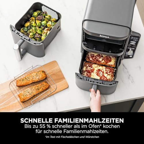 Ninja Double Stack XL Air Fryer Heißluftfritteuse, 9,5L Airfryer