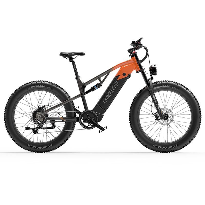 LANKELEISI | RV800 Elektro-Mountainbike 750W Bafang Motor Samsung Akku 48V 20Ah (Orange)