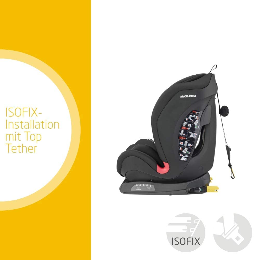 Maxi-Cosi Titan Mitwachsender Kindersitz, 9-36 kg, 9 Monate-12 Jahre, Baby Autositz, Basic Black