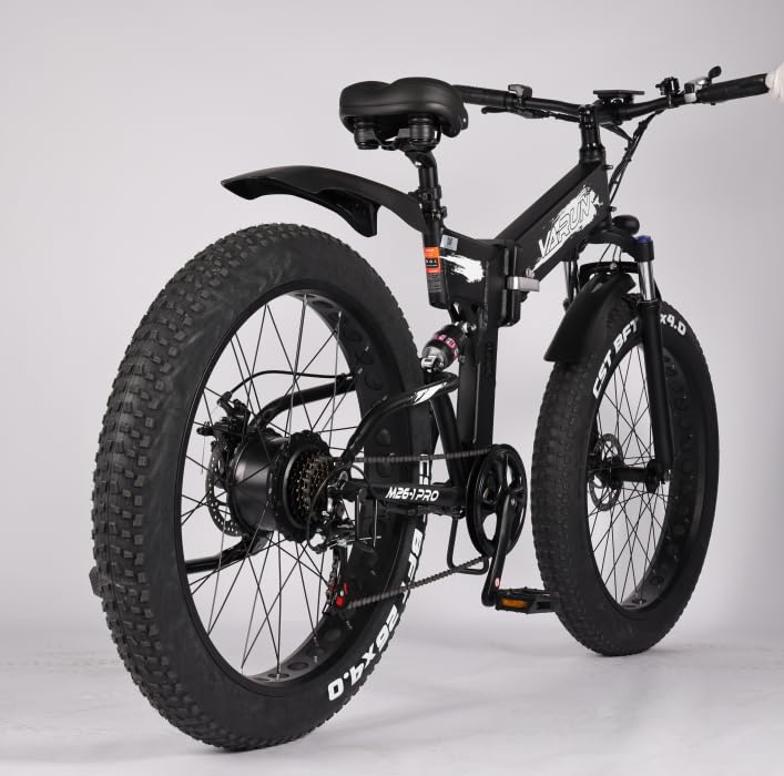 VARUN E Bike, 26" *4,0" E-Fatbike Mountainbike für Erwachsene mit 250W 𝟖𝟎𝐍𝐌 Motor, 48V 16Ah/10,4Ah Akku