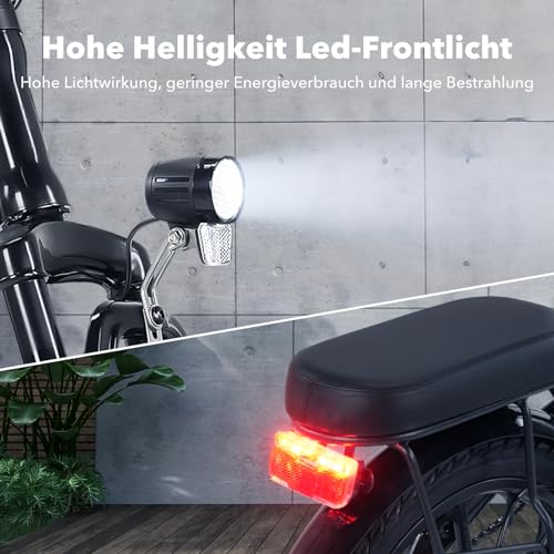 Elektrofahrräder Klappbar,16 Zoll Elektrofahrrad 7.8Ah Akku,250W E-Bike mit 2.6H Schnellladung