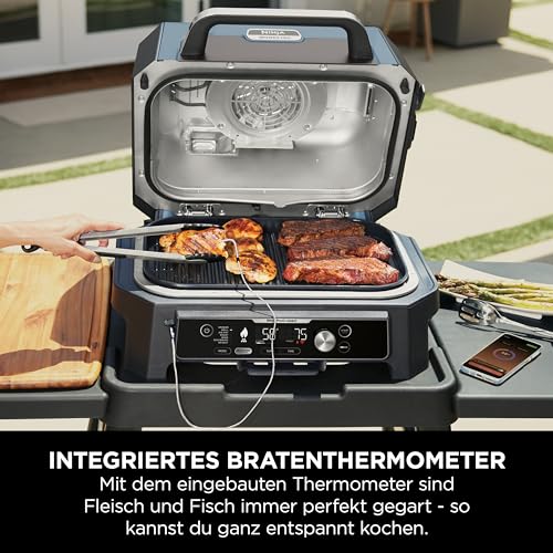 Ninja Woodfire Pro Connect XL Elektrischer BBQ Smoker Grill, App-Steuerung