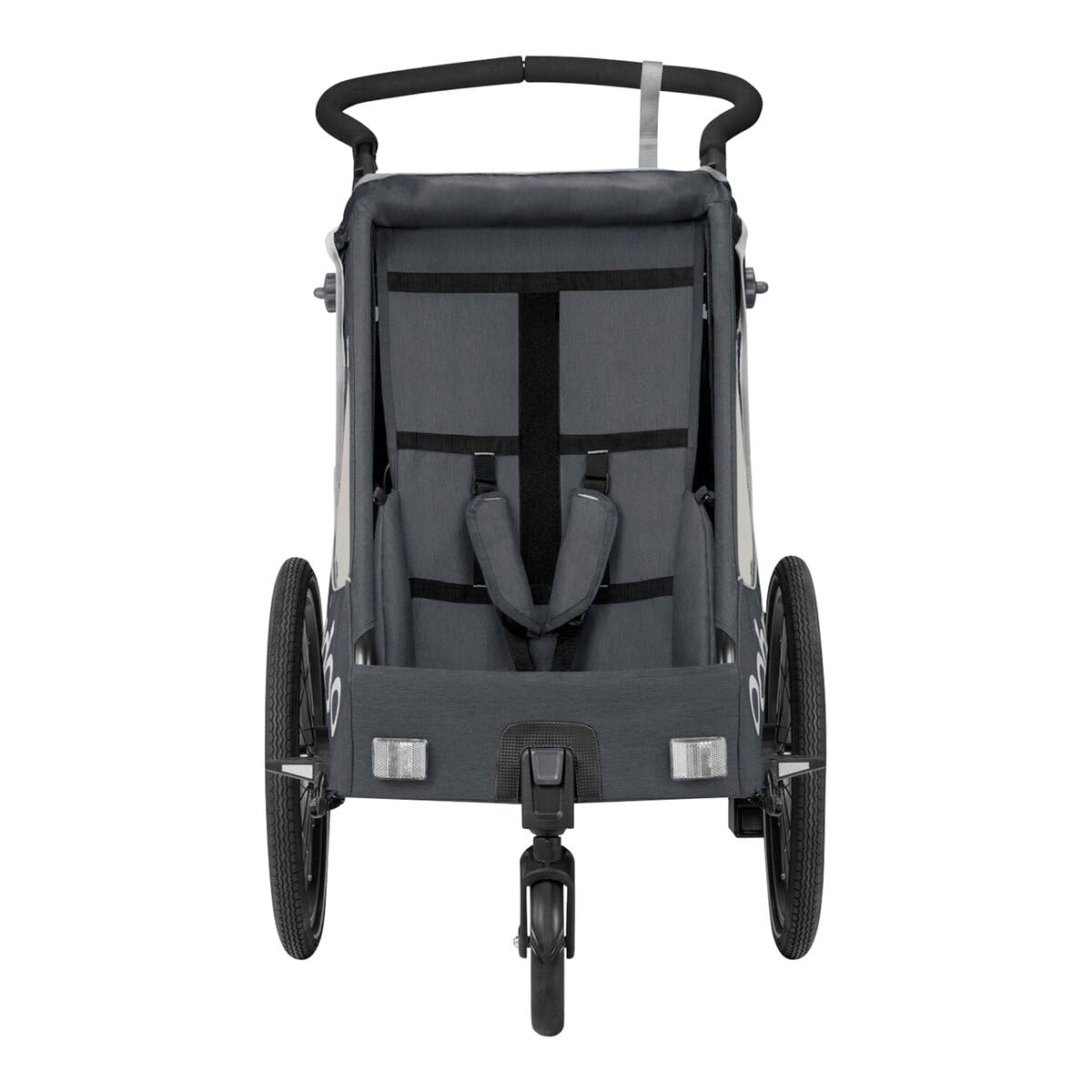 QERIDOO Fahrradanhänger Modell Kinderfahrradanhänger & Buggy QUPA 1 für 1 Kind mit Kupplung, Blattfeder-Dämpfsystem (bis 50 kg) - Grey