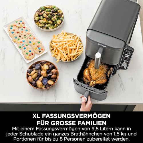 Ninja Double Stack XL Air Fryer Heißluftfritteuse, 9,5L Airfryer