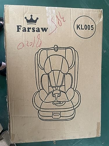 Farsaw Baby Autositz Kindersitz 360°drehbar mit ISOFIX und Ruheposition, Schwarz