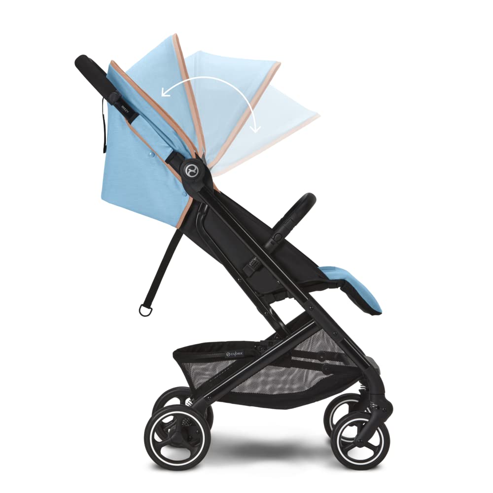 Cybex Gold Kinderwagen Beezy mit One-Pull Harness, Beach Blue (Blau)