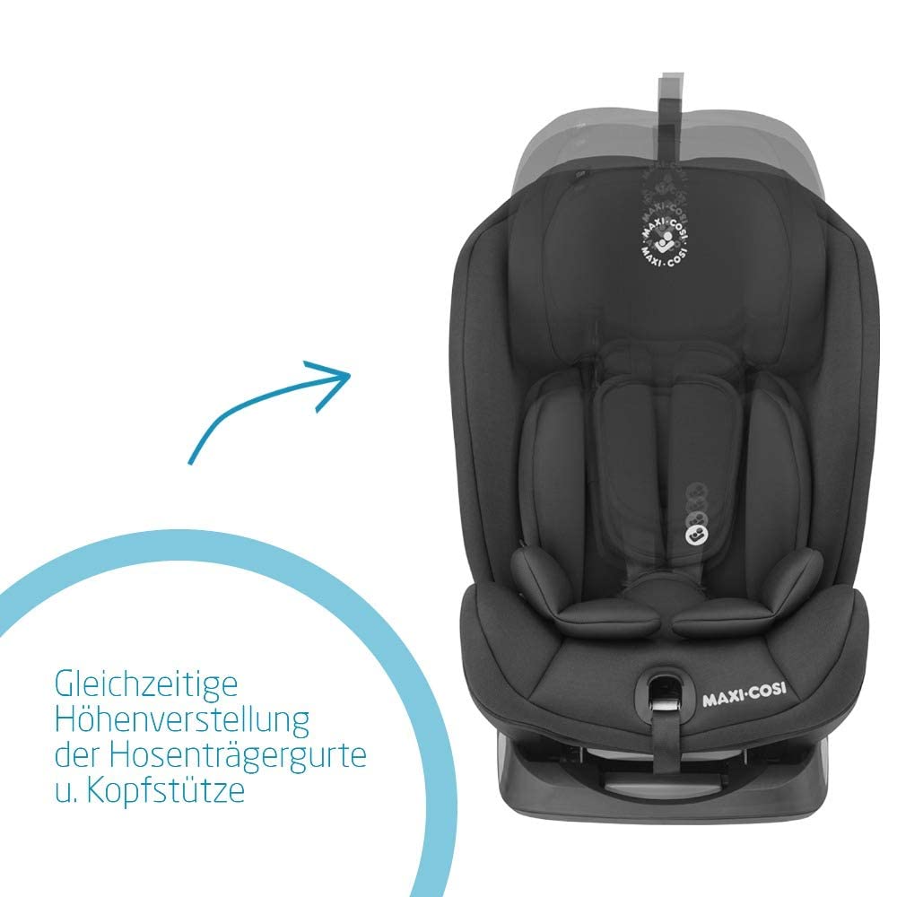 Maxi-Cosi Titan Mitwachsender Kindersitz, 9-36 kg, 9 Monate-12 Jahre, Baby Autositz, Basic Black