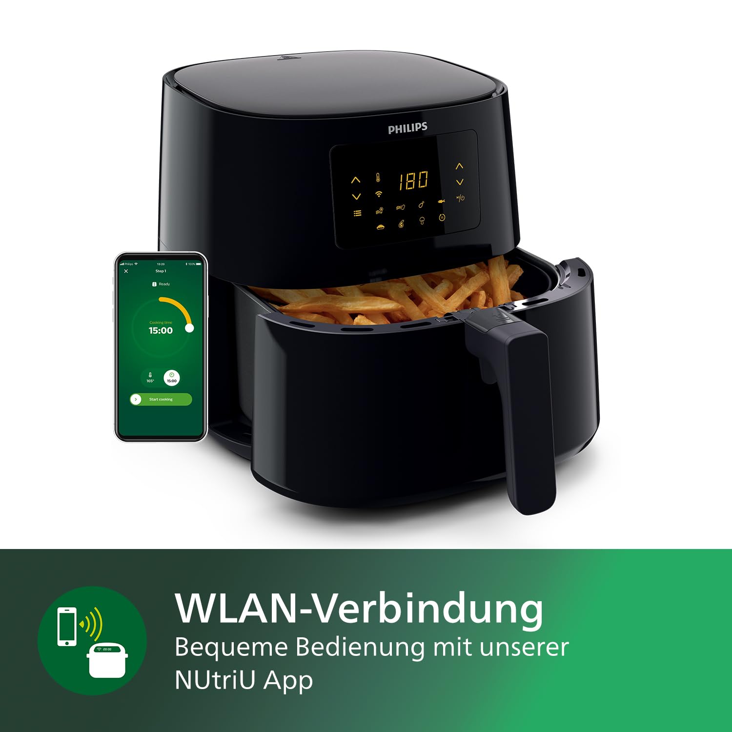 Philips Airfryer XL Essential, Heißluftfritteuse, 2000 W, 1200 g Kapazität