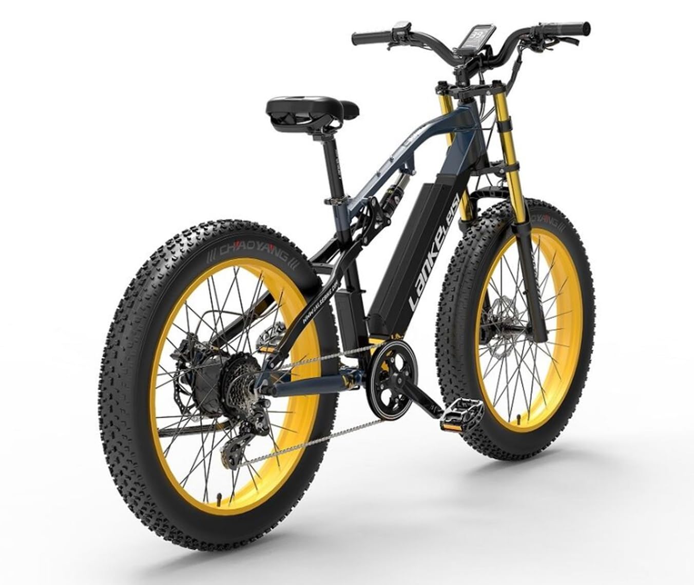 LANKELEISI Bike Inc | RV700 Elektro-Mountainbike 1000W Motor 48V 16Ah Batterie (Gelb)