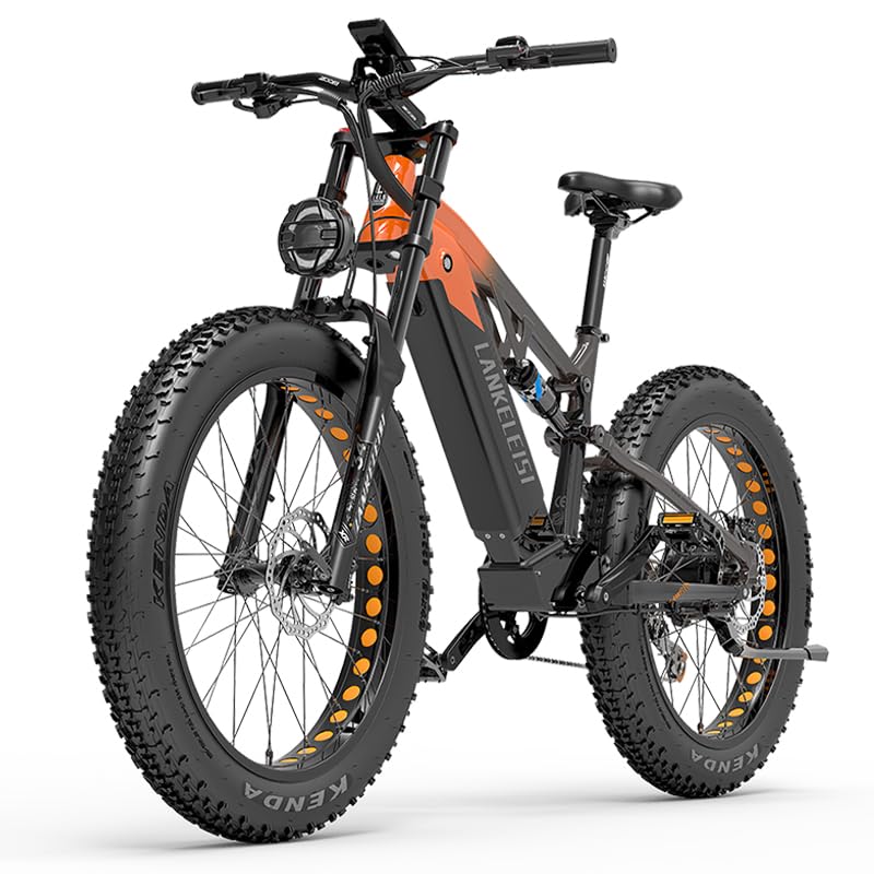 LANKELEISI | RV800 Elektro-Mountainbike 750W Bafang Motor Samsung Akku 48V 20Ah (Orange)