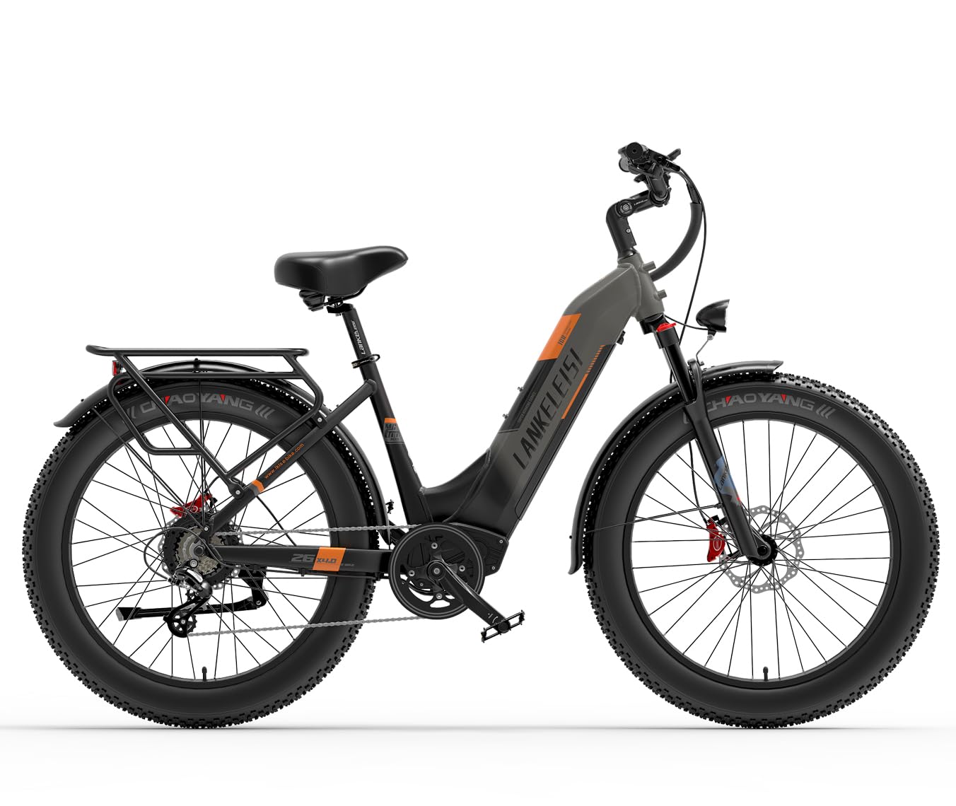 LANKELEISI | MG600 All-Terrain-Elektro-Mountainbike: 1000 W Leistung, 150 km Reichweite, 26-Zoll-Fettreifen (Schwarz)