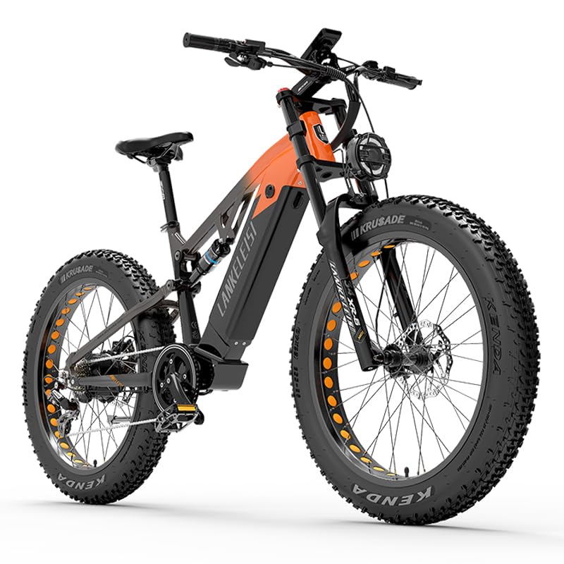 LANKELEISI | RV800 Elektro-Mountainbike 750W Bafang Motor Samsung Akku 48V 20Ah (Orange)