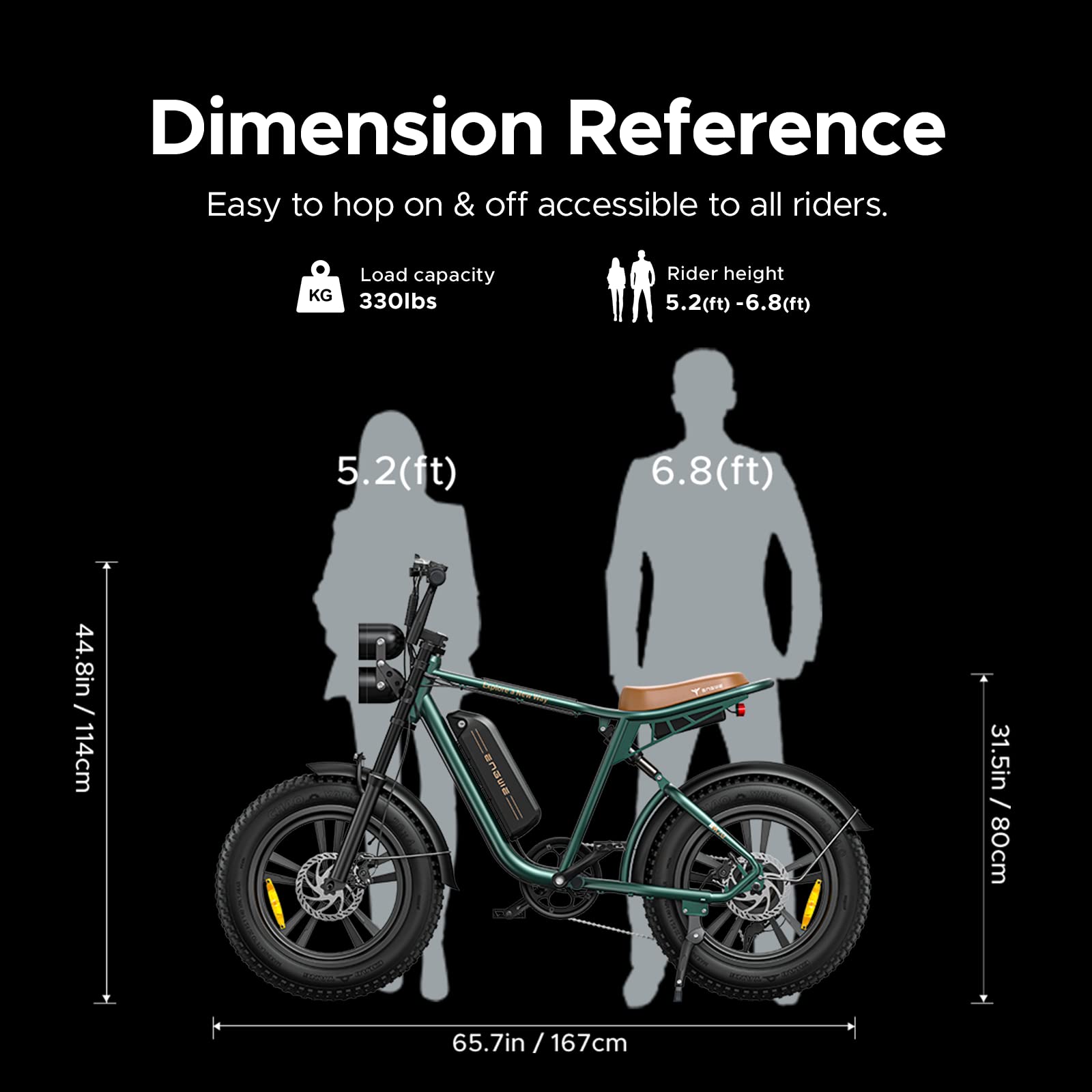 ENGWE M20 Herren-Elektrorad 20" × 4,0", Fat Tire 48 V, 13 Ah, große Reichweite 50 km bis 100 km, 7-Gang-Geländefahrrad