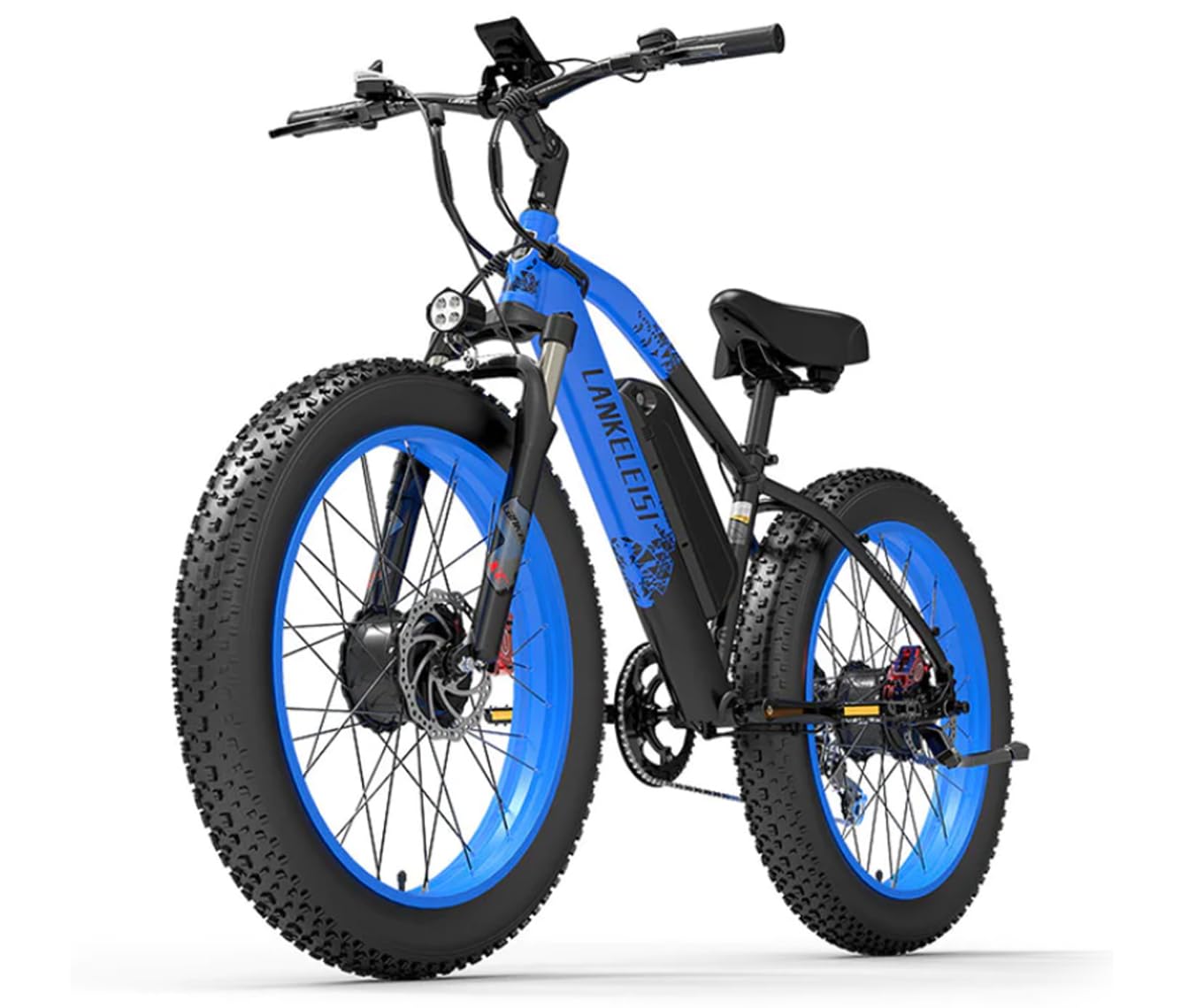 LANKELEISI | MG740 Fat Tire Elektro-Mountainbike mit 2X1000W Doppelmotor für Bergabenteuer (blau)