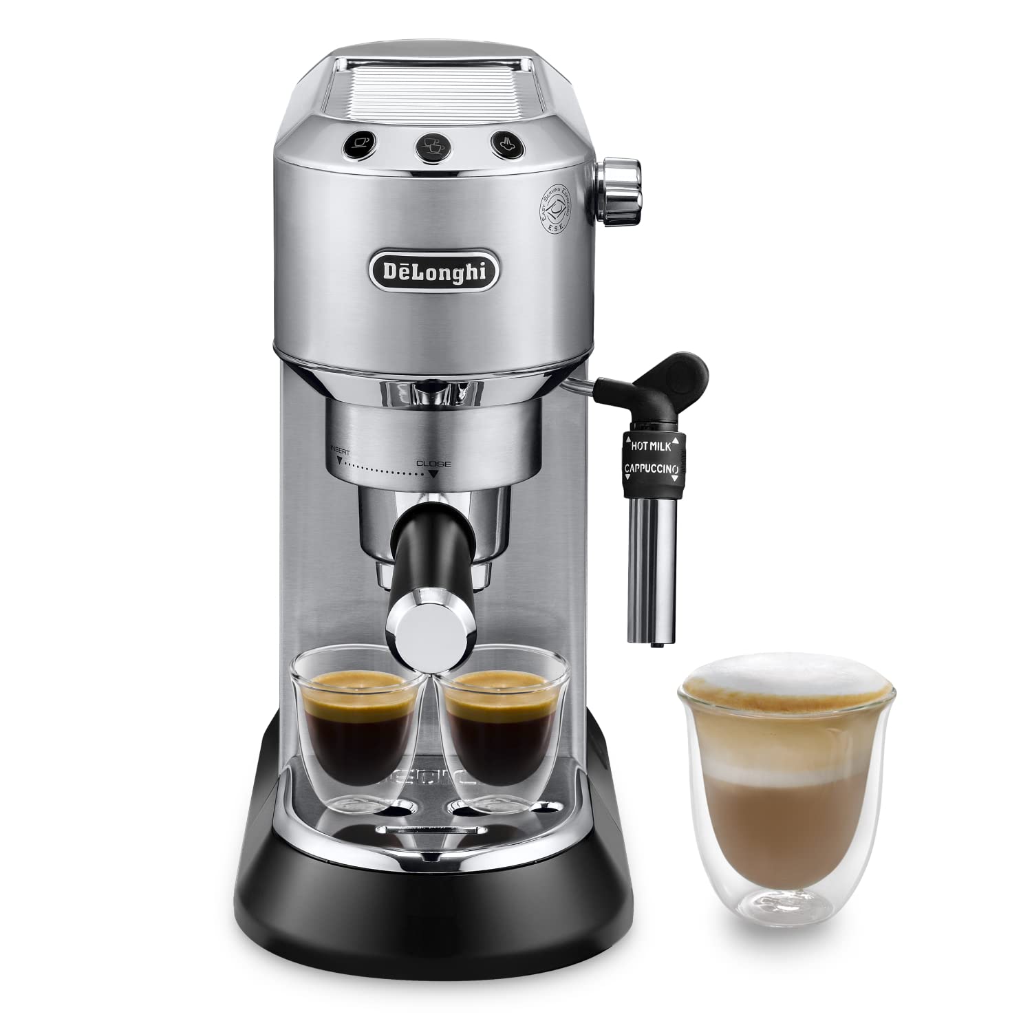 De'Longhi Dedica Style EC 685.M – Espresso Siebträgermaschine, Espressomaschine mit professionellem Milchaufschäumer