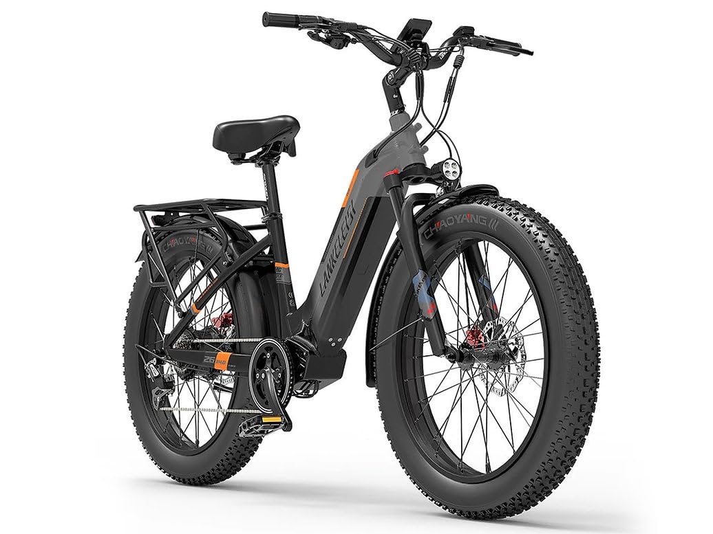 LANKELEISI | MG600 All-Terrain-Elektro-Mountainbike: 1000 W Leistung, 150 km Reichweite, 26-Zoll-Fettreifen (Schwarz)