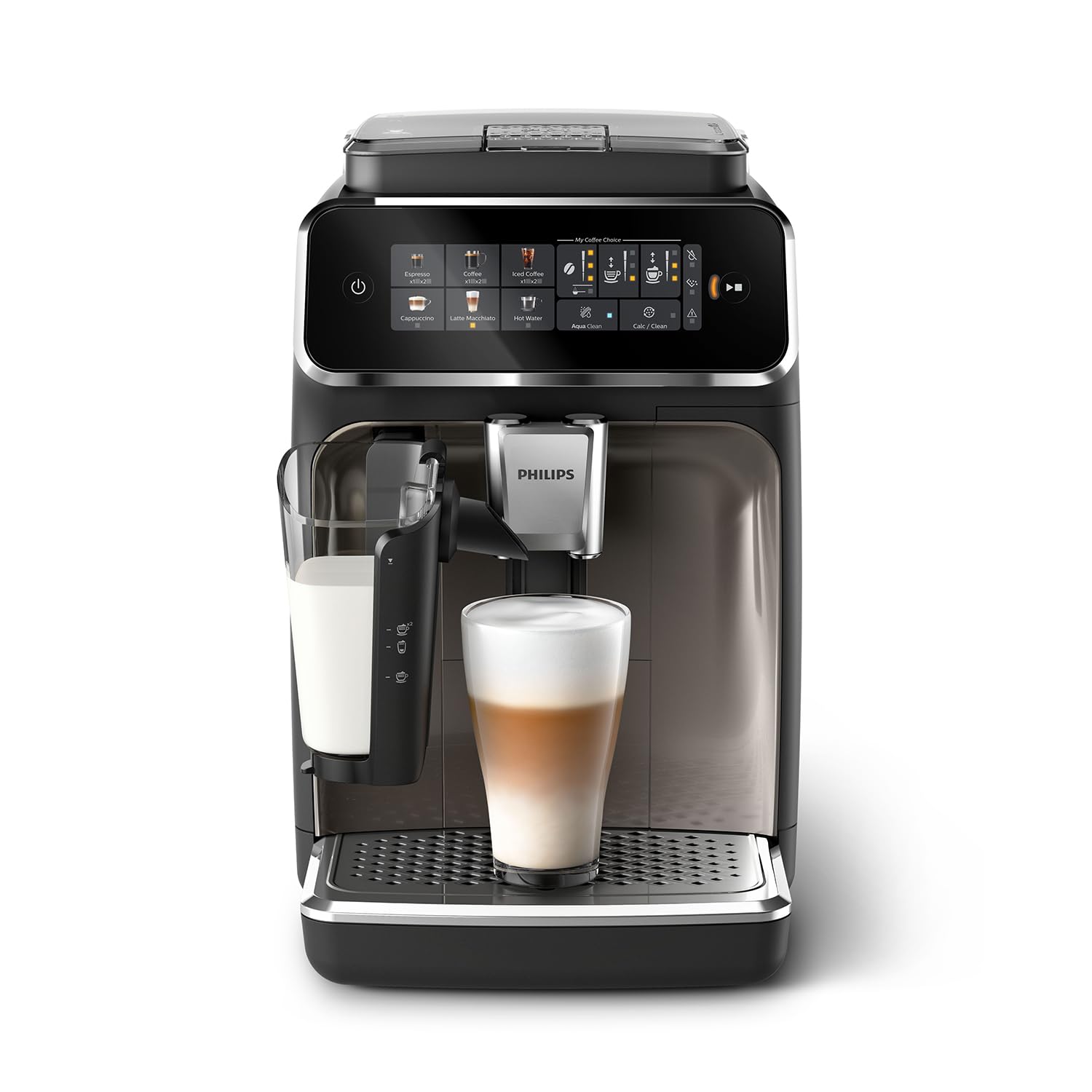 Philips 3300 Series Vollautomatische Espressomaschine - 6 Getränke, Modernes Farb-Touchscreen-Display, LatteGo-Milchsystem