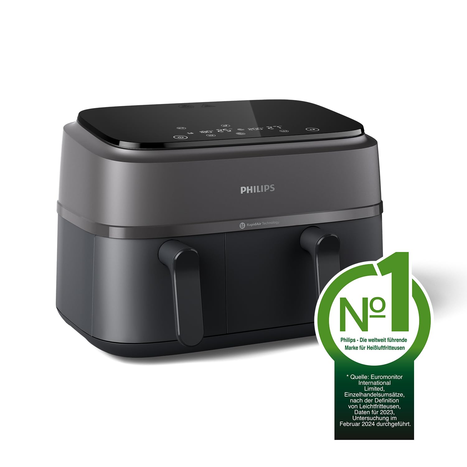 Philips Dual Basket Airfryer 3000-Serie, 9L, 2 Schubladen, Synch-Funktion