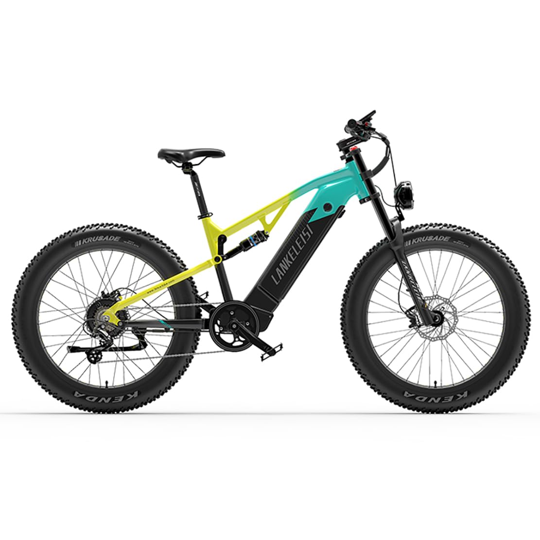 LANKELEISI | RV800 Elektro-Mountainbike 750 W Bafang Motor Samsung Akku 48 V 20 Ah (grün)