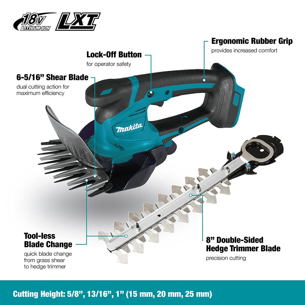 Makita DUR193Z Akku-Rasentrimmer 18V (ohne Akku, ohne Ladegerät) & DUM604ZX Akku-Grasschere 18V