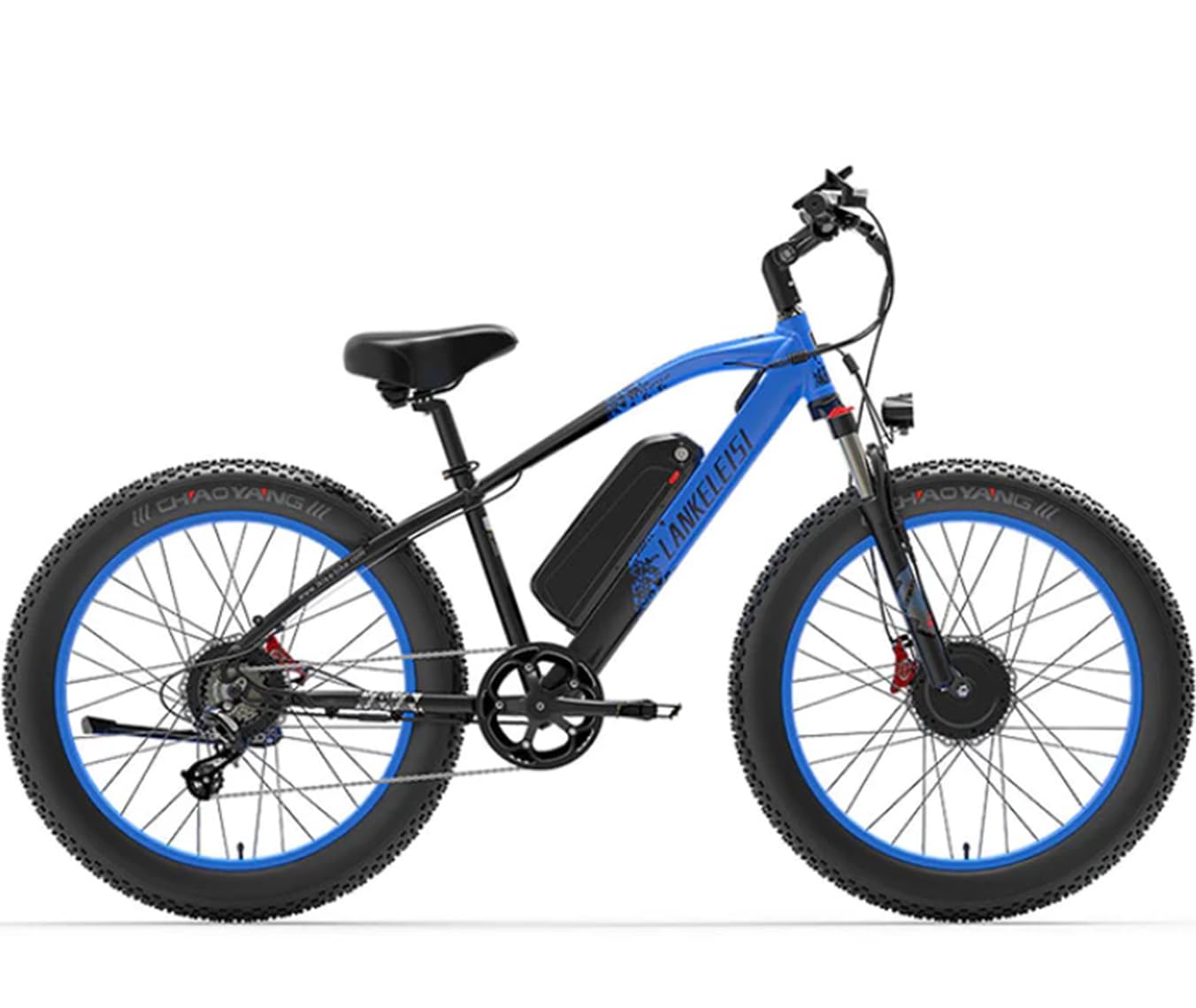 LANKELEISI | MG740 Fat Tire Elektro-Mountainbike mit 2X1000W Doppelmotor für Bergabenteuer (blau)