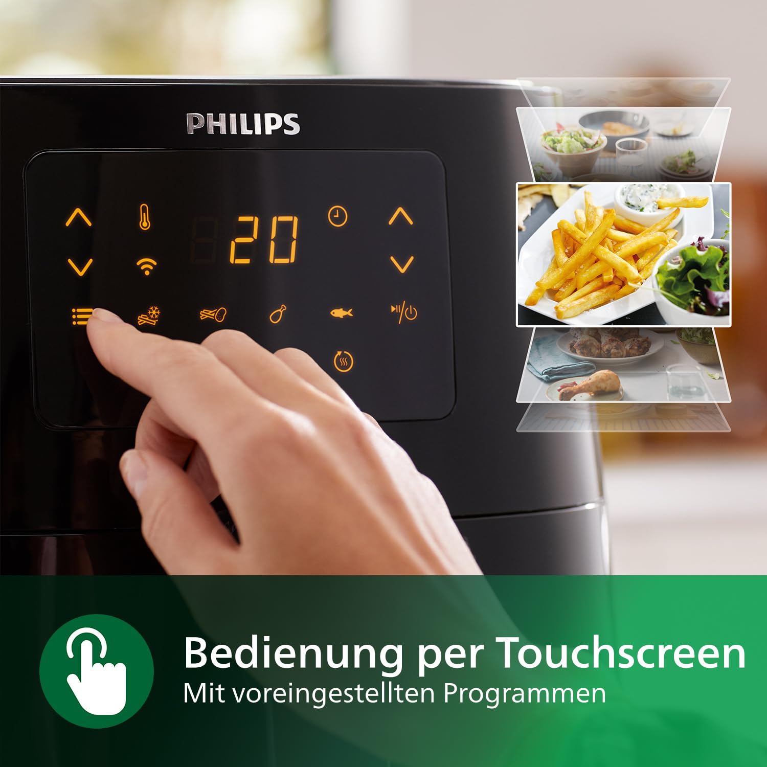 Philips Airfryer XL Essential, Heißluftfritteuse, 2000 W, 1200 g Kapazität