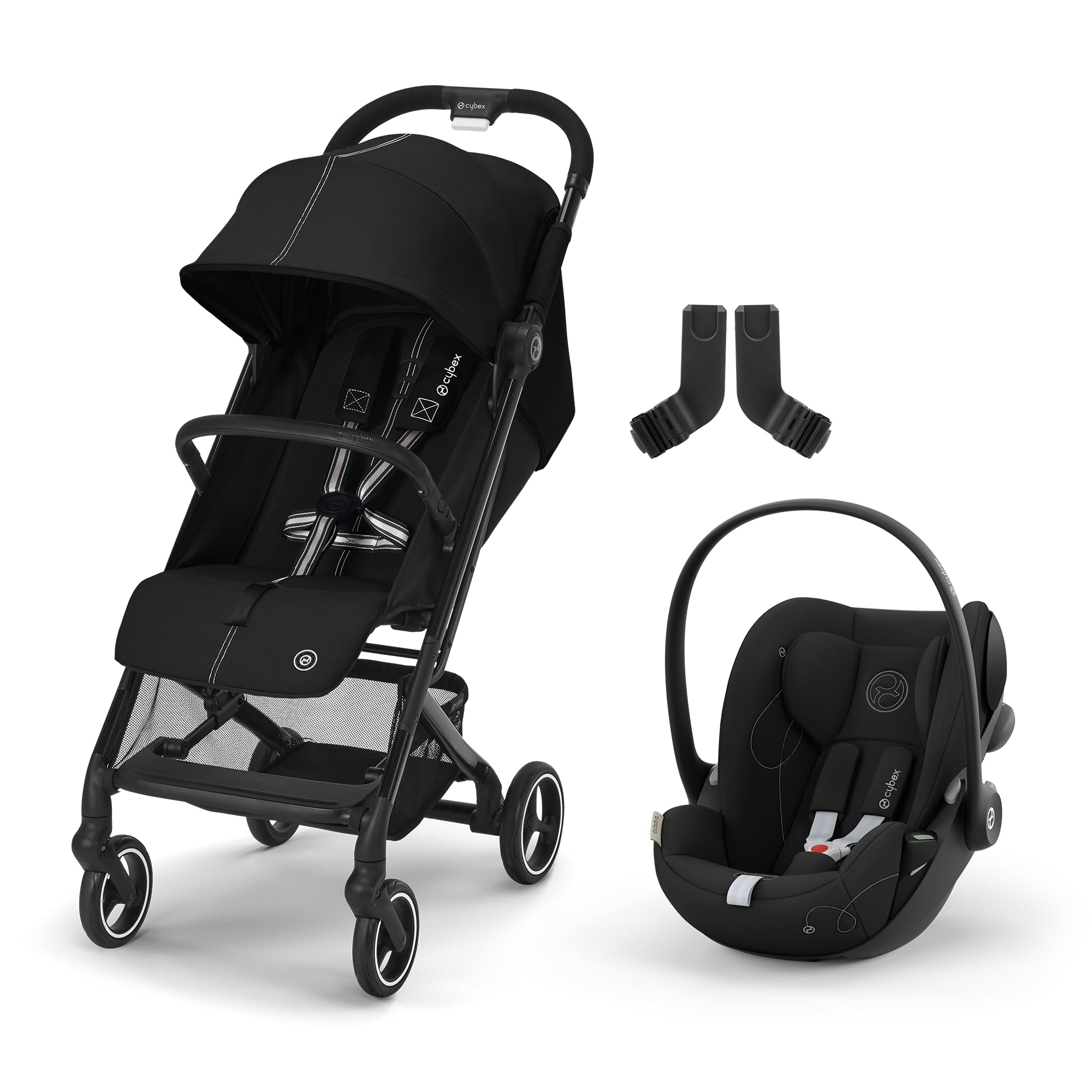 Cybex Gold Kinderwagen Beezy mit One-Pull Harness, Moon Black