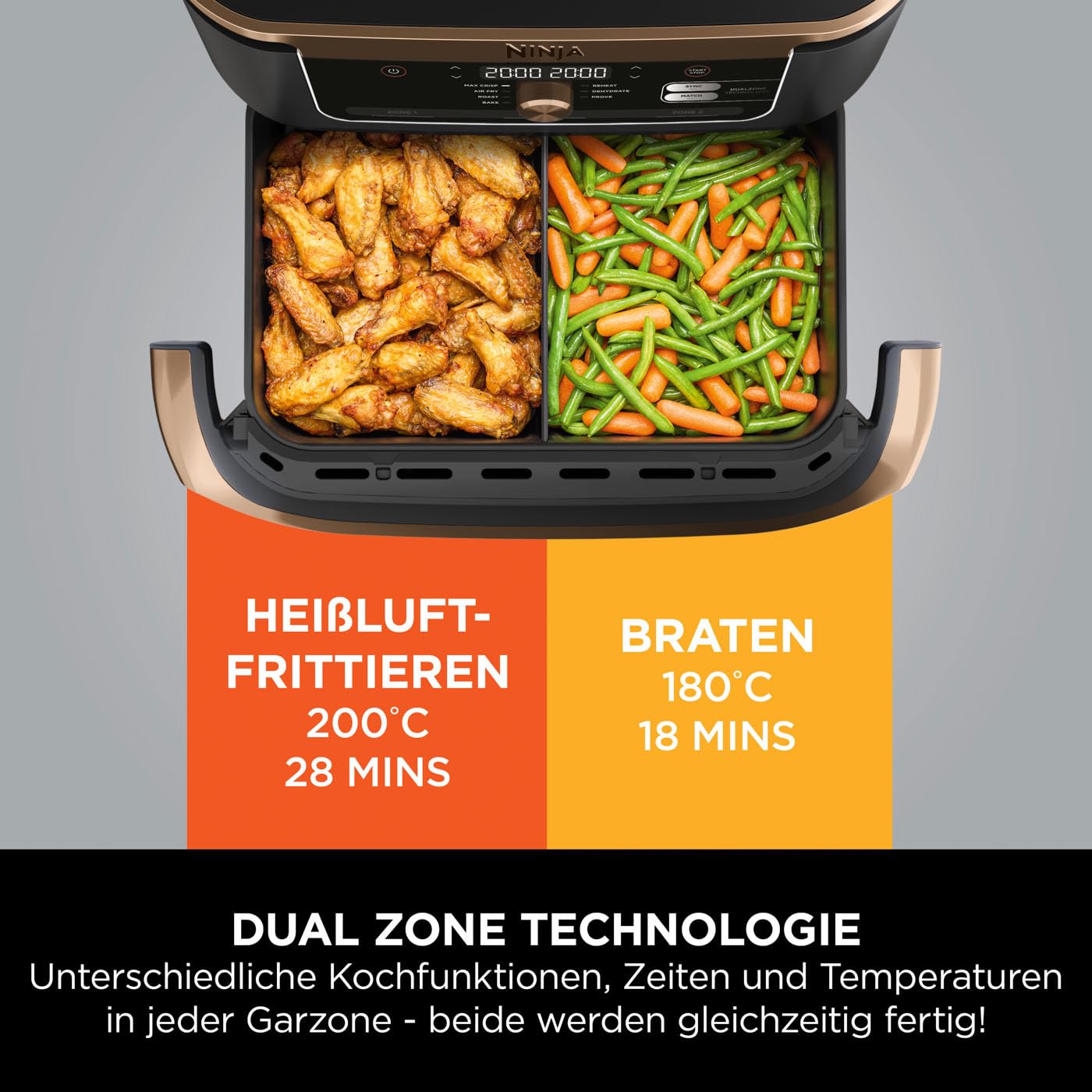 Ninja Foodi FlexDrawer Dual Zone Heißluftfritteuse