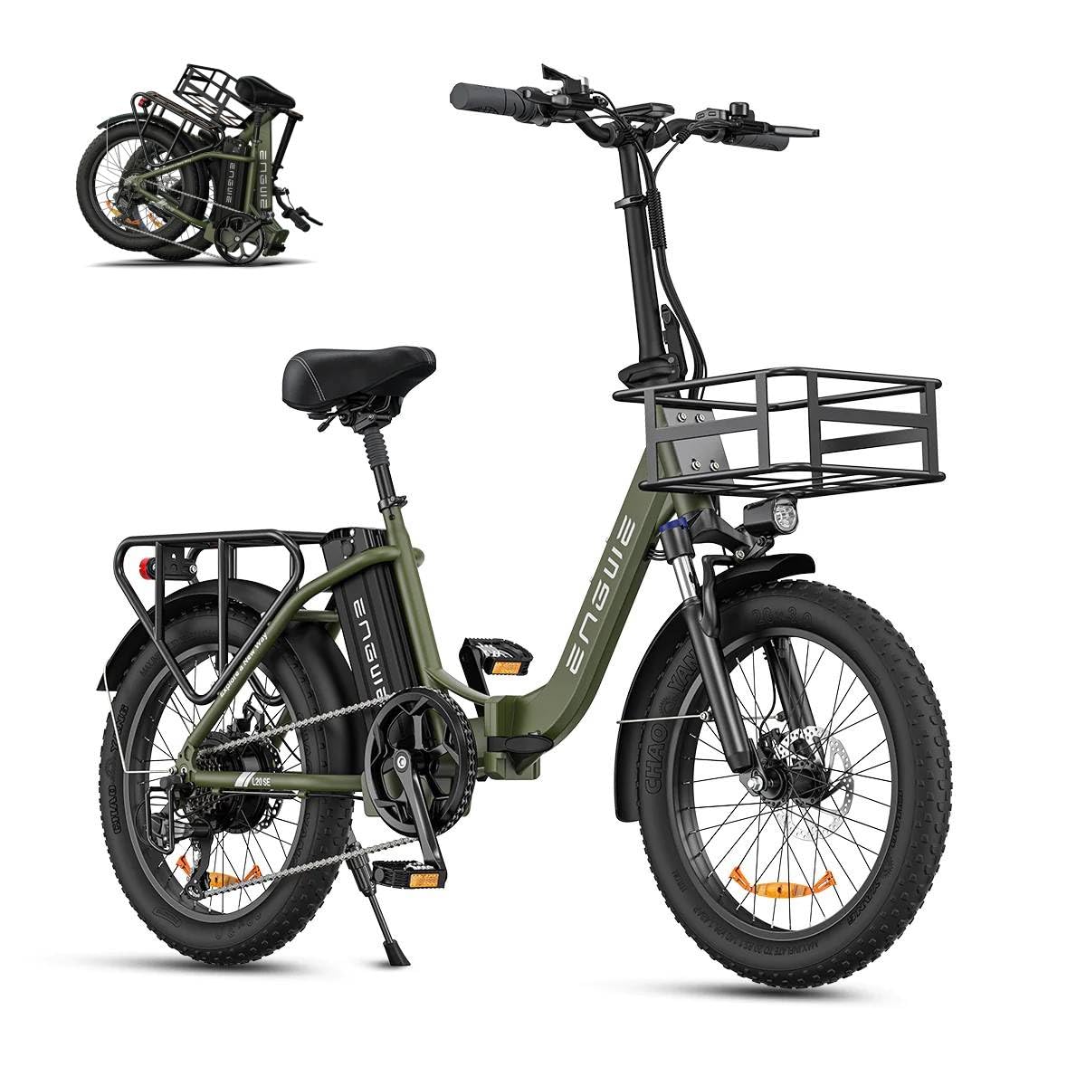 ENGWE E Bike 20 Zoll Klapprad Elektrofahrrad mit 3.0 Zoll Fat Tire, 15.6Ah Lithium-Akku für Lange Reichweite bis 140KM