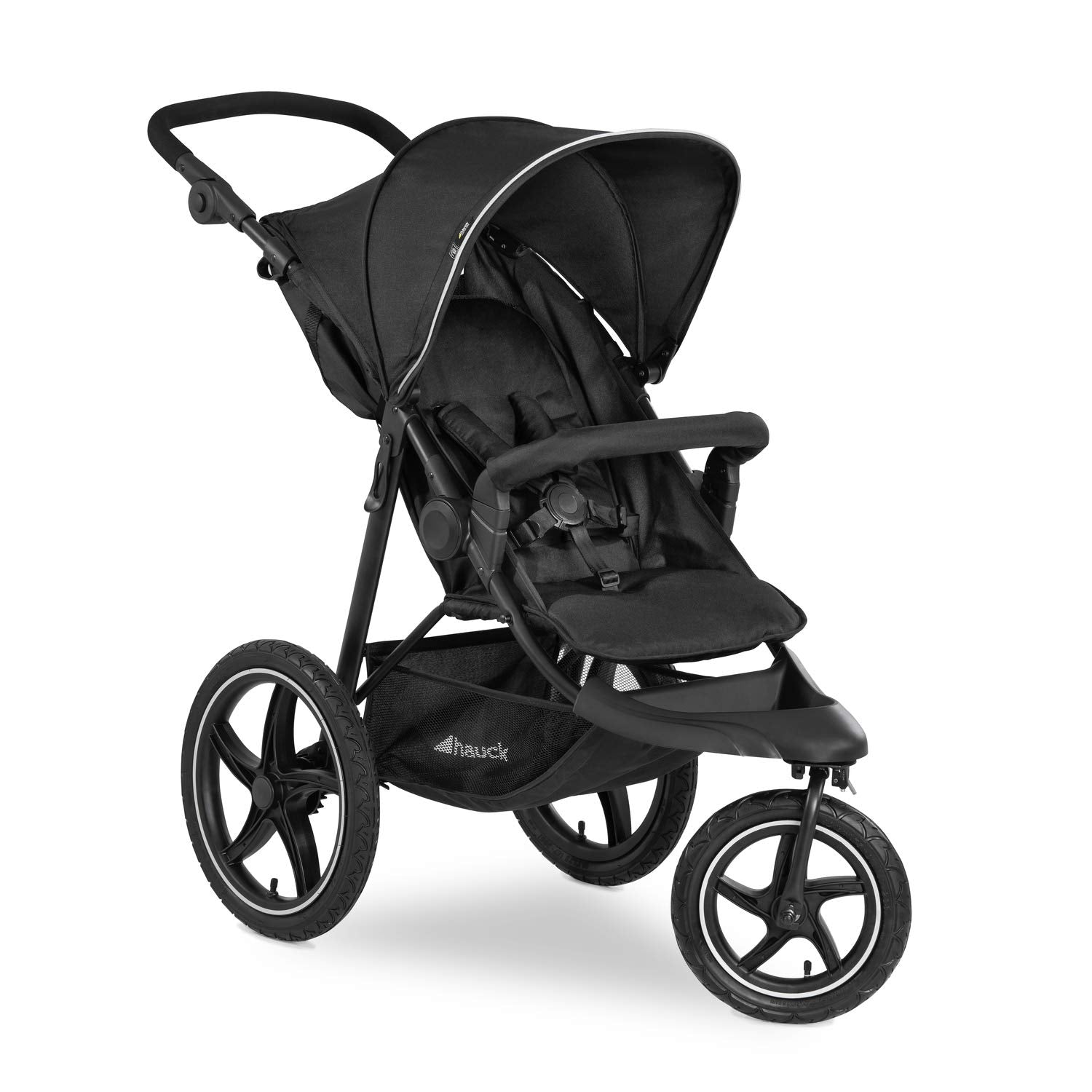 Hauck Kinder Buggy Runner 2, Große Luftreifen 3 Rad, Bis 25 kg, Schwarz, 1 Stück (1er Pack)