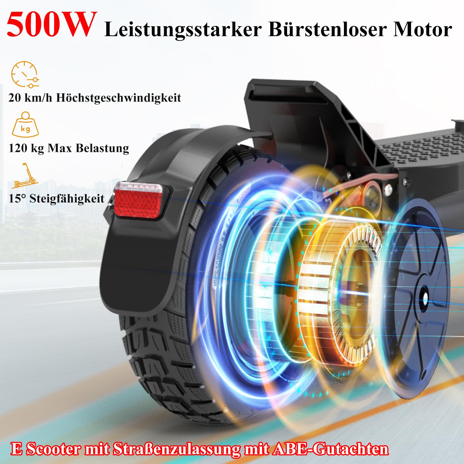 JOYOR S E Scooter, 48V13Ah Elektroroller Fährt 40-55 Km, Mit Doppeltem Mechanischen Bremssyste