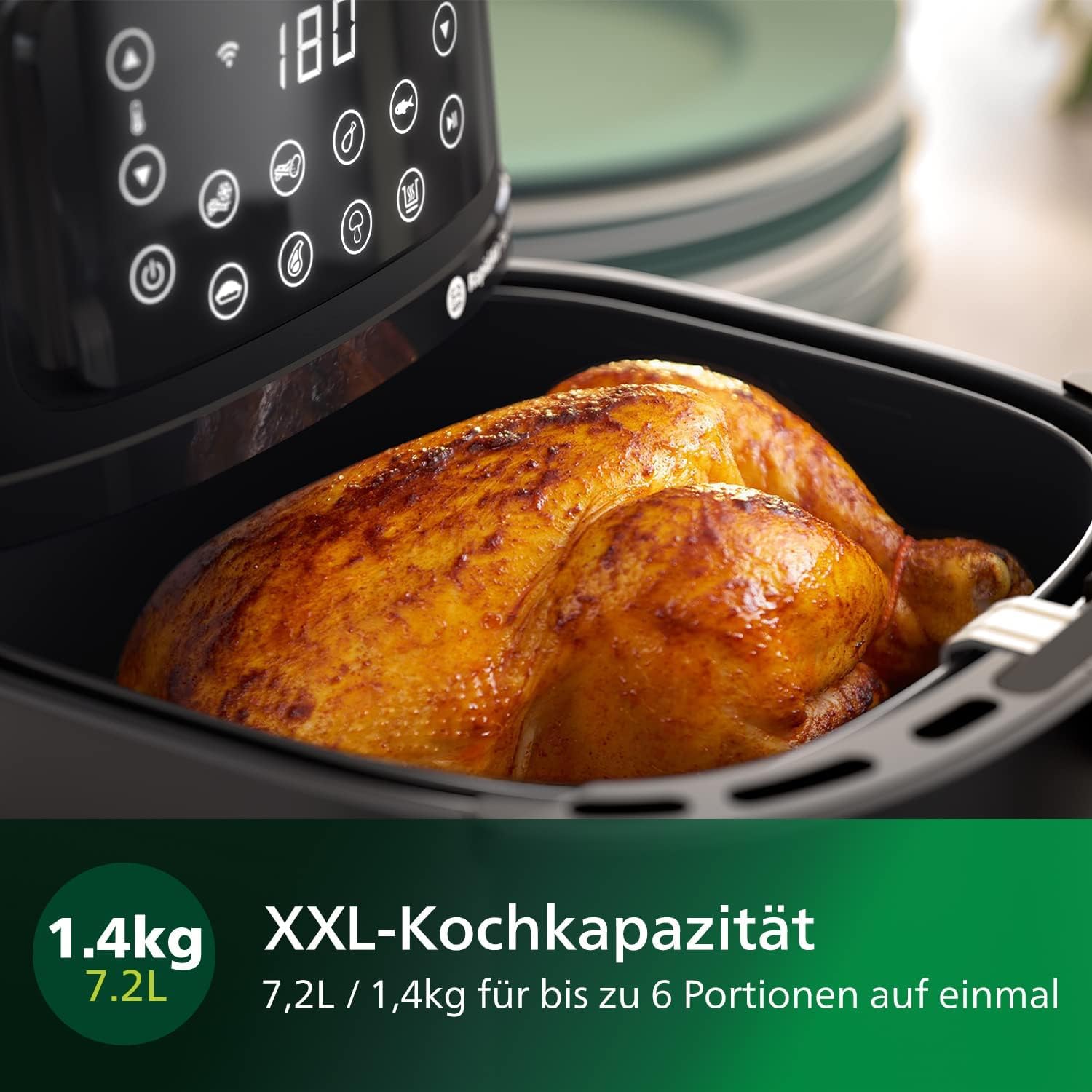 Philips Airfryer 5000 Serie XXL, 7,2L (1,4Kg), 16-in-1 Airfryer, Wifi Verbunden