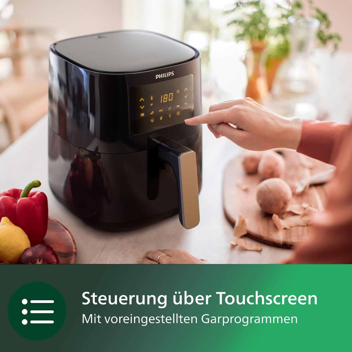 Philips Airfryer 5000-Serie L, 4.1L (0.8Kg), 13-in-1 Airfryer, Wifi verbunden