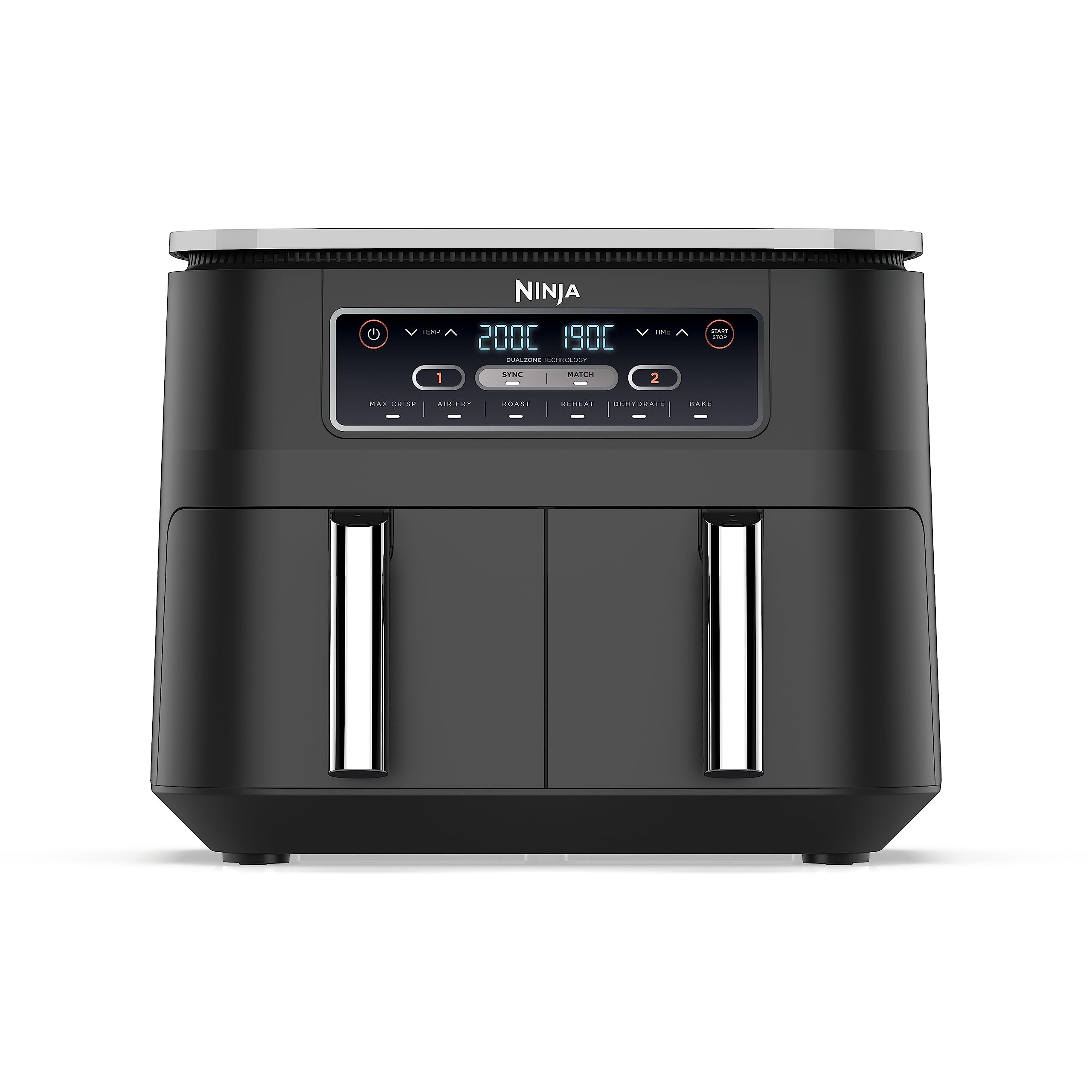 Ninja Foodi Dual Zone Digitale Heißluftfritteuse, 7,6L Airfryer