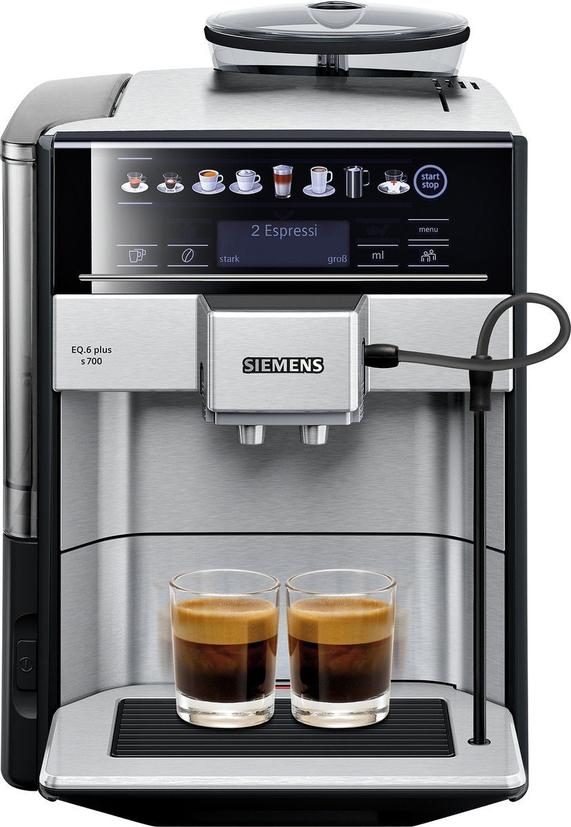 Siemens Kaffeevollautomat EQ.6 plus s700 TE657503DE, für viele Kaffeespezialitäten, Milch-Aufschäumdüs